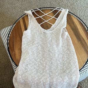 Knit Cream Tank from American Eagle